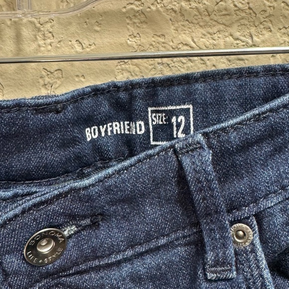Sonoma Life + Style Boyfriend Jeans Size 12 Medium Wash - Picture 3 of 7